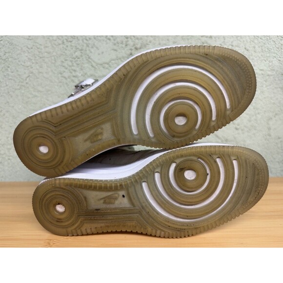 NIKE LUNAR FORCE 1 SKY‎ HIGH PREMIUM QS WHITE-MET SILVER SZ 7.5 704518-100 Woman - Picture 7 of 11